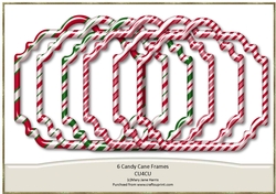 6 Candy Cane Frames - CU4CU