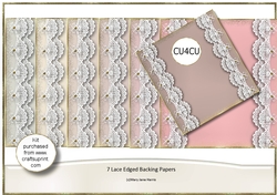 7 Lace Edged Backing Papers Kit 1