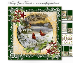 Christmas Cardinals Mini Kit