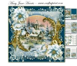 Softly Falling Snow Christmas Mini Kit