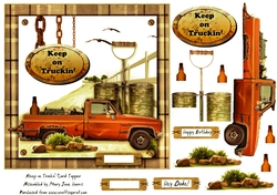 Keep on Truckin Card Topper 2