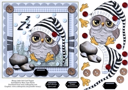 Sleepy Little Owl Card Topper 2
