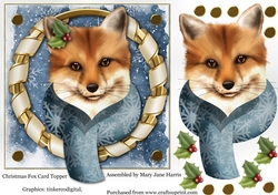 Christmas Fox Card Topper