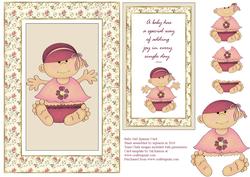 Baby Girl Spinner Card