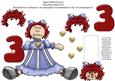 Raggedy 3rd Birthday Flip-up Card