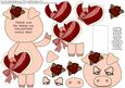 Every Day Valentine Pig Flip-up Card