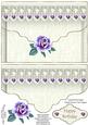 Layered Envelope Purple Roses Card Topper 2