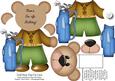 Golf Bear Flip-up Card 1