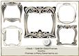 5 Black & Gold Art Deco Frames - Cu4cu
