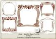 5 Bred & Gold Art Deco Frames - Cu4cu