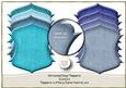 8 Ornated Blue Toppers - Cu4cu