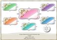 6 Spun Glass & Gold Accent Sentiment Tags - Cu4cu