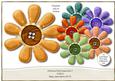 Designer Resource 6 Button Felt Flowers Kit 2