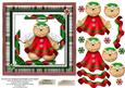 Christmas Gingerbread Angel Card Topper 1