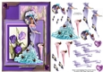 Victorian Lady in the Tulips Card Topper 1