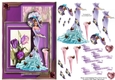 Victorian Lady in the Tulips Card Topper 2