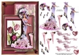 Victorian Lady in the Tulips Card Topper 3