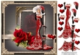 Victorian Gowned Lady Card Topper 1