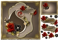 Ruby Red & Black Roses Card Topper 2