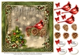 Red Cardinal of Christmas Cheer Card Topper 2
