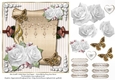 Gem Scroll & White Roses Card Topper