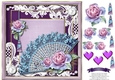 Roses on Lace Fan Card Topper