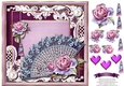 Roses on Lace Fan Card Topper 2