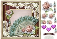 Roses on Lace Fan Card Topper 3