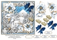 Shades of Blue Christmas Window Card Topper