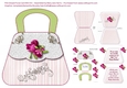 Pink Striped Purse Card Mini Kit