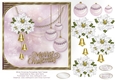 White Christmas Poinsettias Card Topper