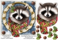 Christmas Racoon Card Topper