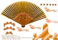 Peach & Orange Fan & Stand Card