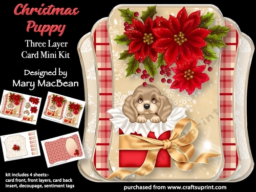 Christmas Puppy - Three Layer Card Mini Kit