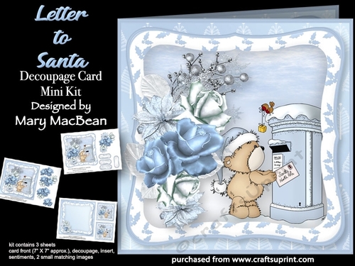Letter to Santa - Decoupage Card Mini Kit
