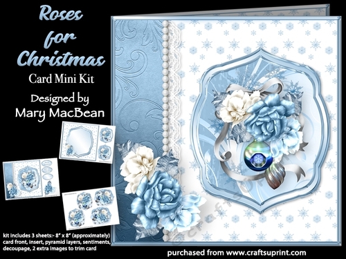 Roses for Christmas Border Card Mini Kit