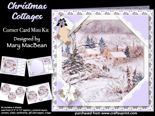 Christmas Cottages - Corner Card Mini Kit