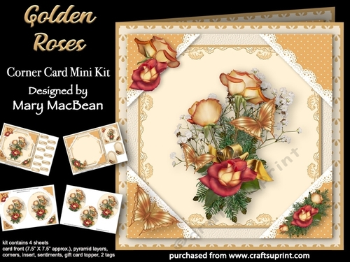 Golden Roses - Corner Card Mini Kit