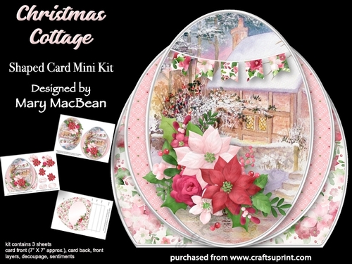 Christmas Cottage - Shaped Card Mini Kit
