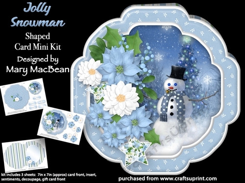 Jolly Snowman - Shaped Card Mini Kit