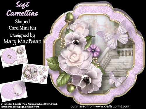 Soft Camellias - Shaped Card Mini Kit