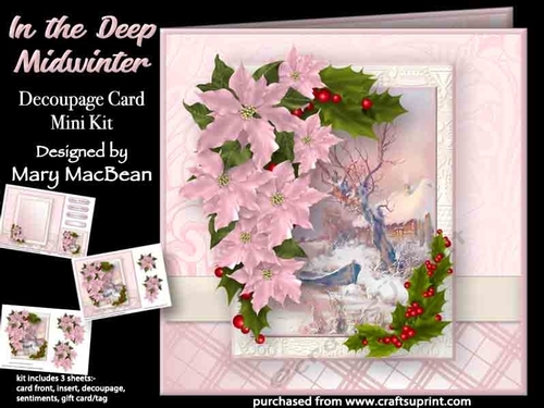 In the Deep Midwinter - Decoupage Card Mini Kit