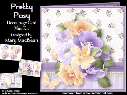 Pretty Posy - Decoupage Card Mini Kit