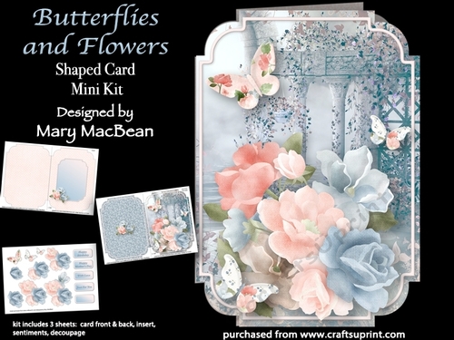 Butterflies and Flowers - Shaped Card Mini Kit