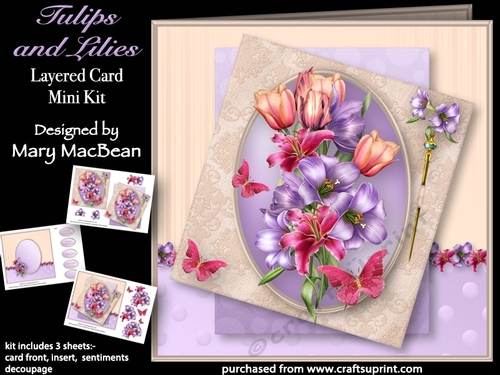Tulips and Lilies - Layered Card Mini KIt