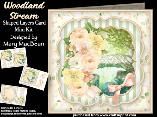 Woodland Stream - Shaped Layers Card Mini Kit