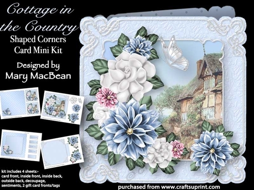 Cottage in the Country - Shaped Corners Card Mini Kit