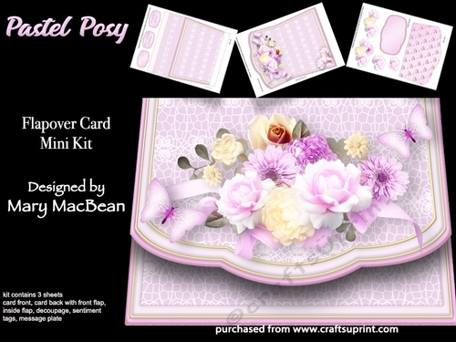 Pastel Posy - Flapover Card Mini Kit