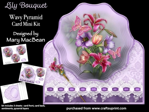 Lily Bouquet - Wavy Pyramid Card Mini Kit