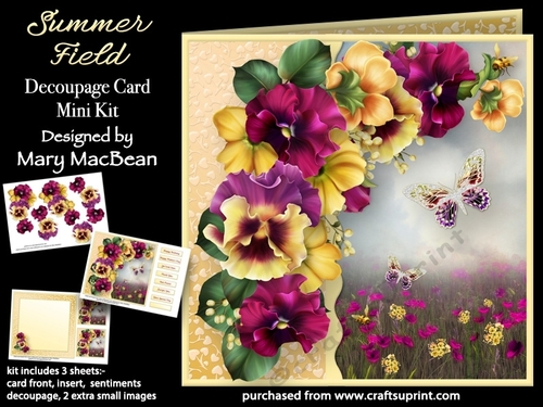 Summer Field - Decoupage Card Mini Kit